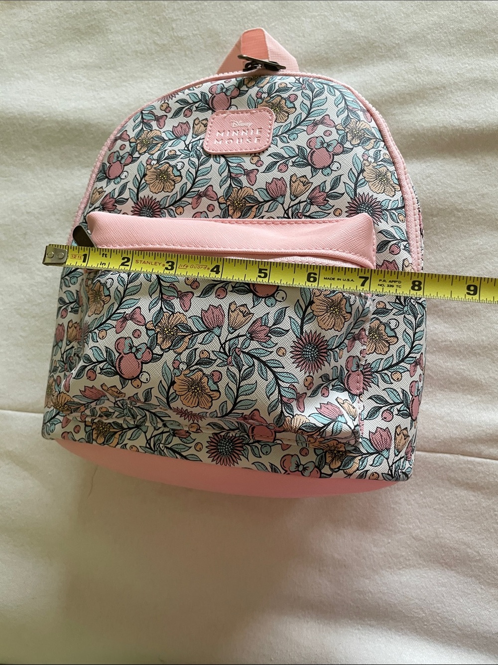 Disney Minnie Mouse Pink Floral Backpack - Picture 8 of 10